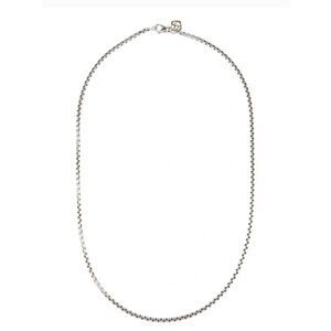 David Yurman Classic Sterling Silver Box Chain Necklace 18”
